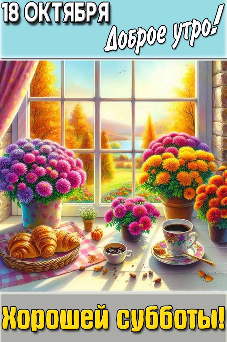 Картинка "18 октября доброе утро! Хорошей субботы!"