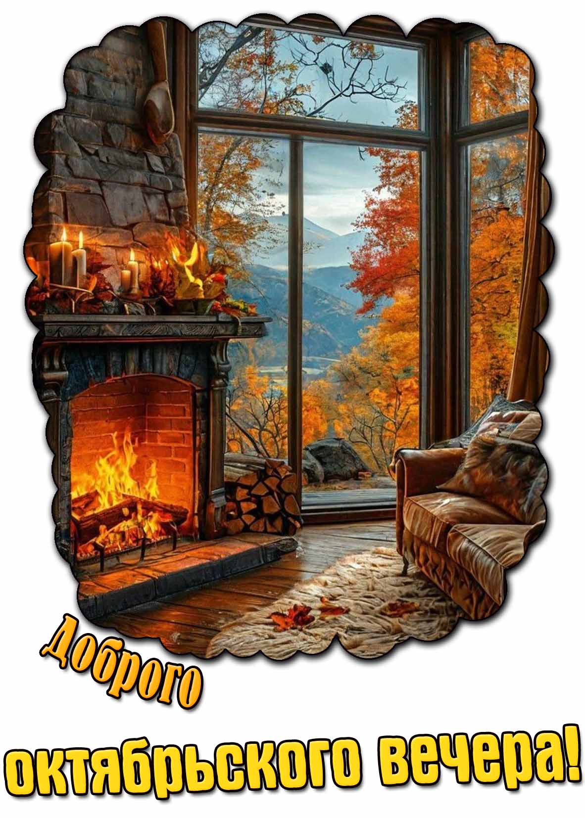 Картинка доброго октябрьского вечера