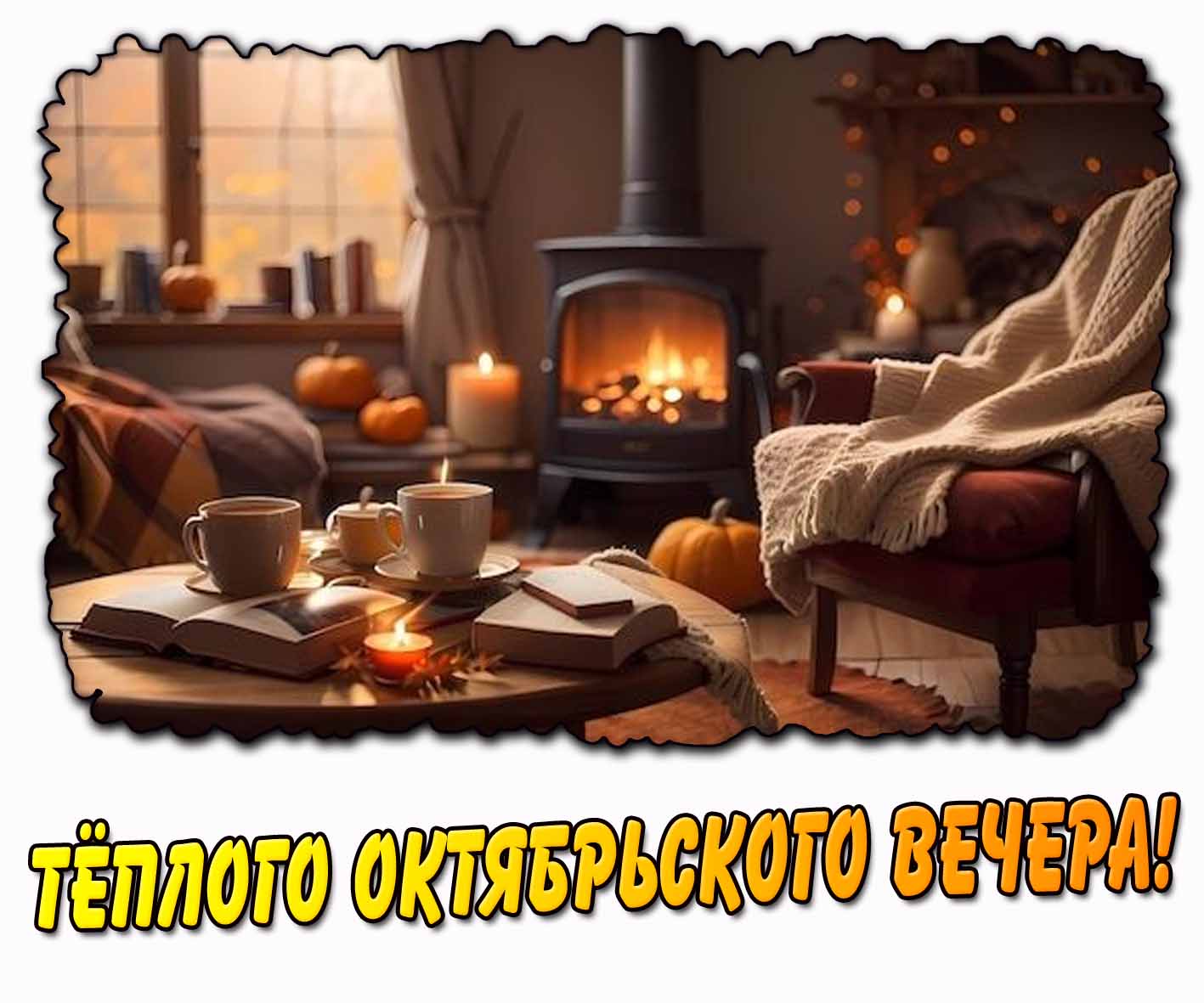 Картинка тёплого октябрьского вечера