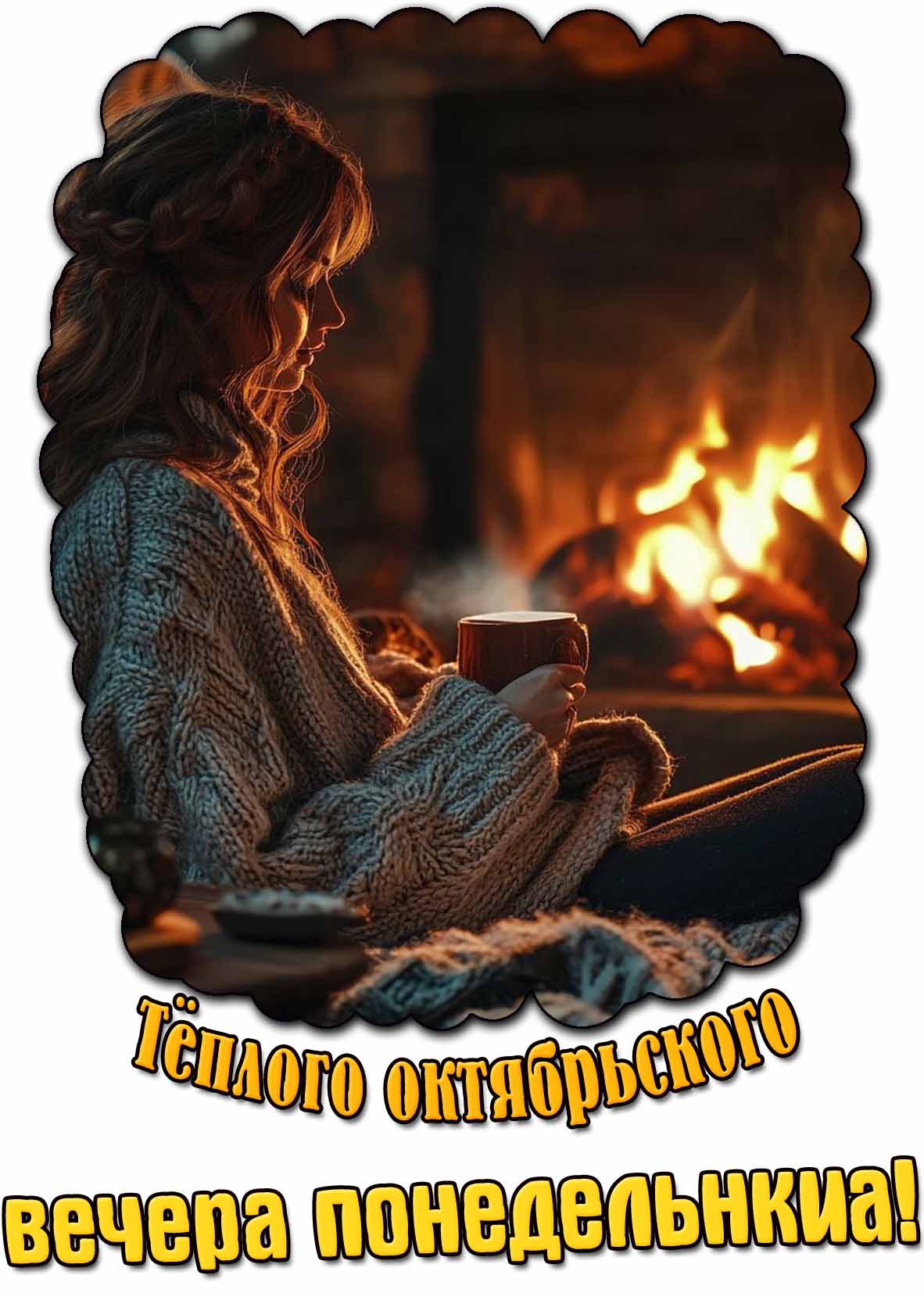 Картинка тёплого октябрьского вечера понедельника