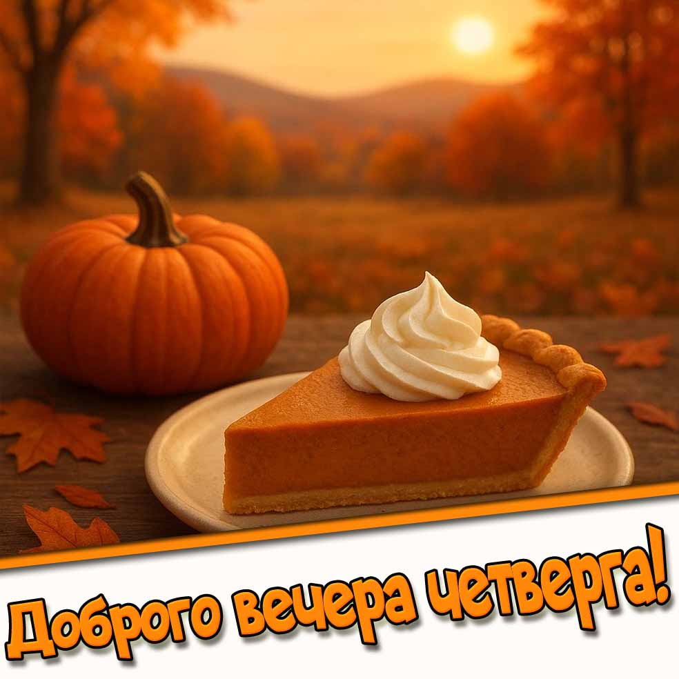 Осенняя картинка доброго вечера четверга