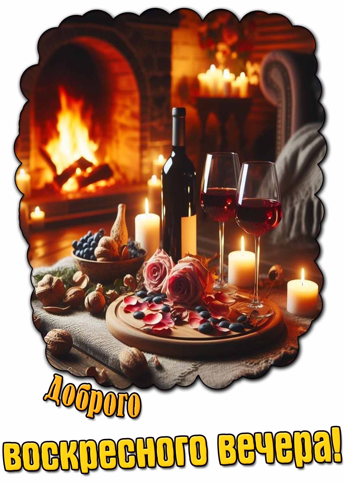 Картинка доброго воскресного вечера