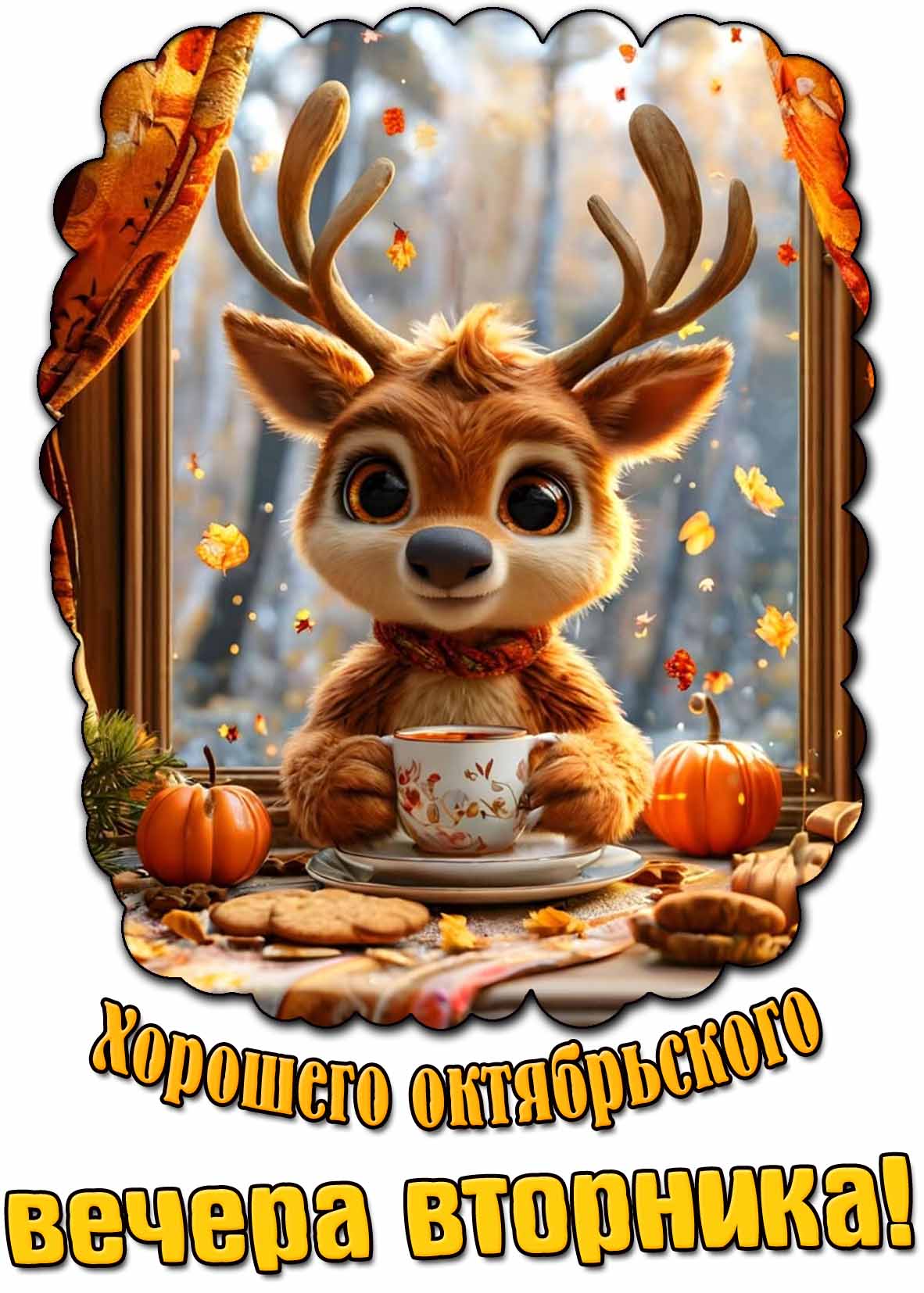 Картинка хорошего октябрьского вечера вторника