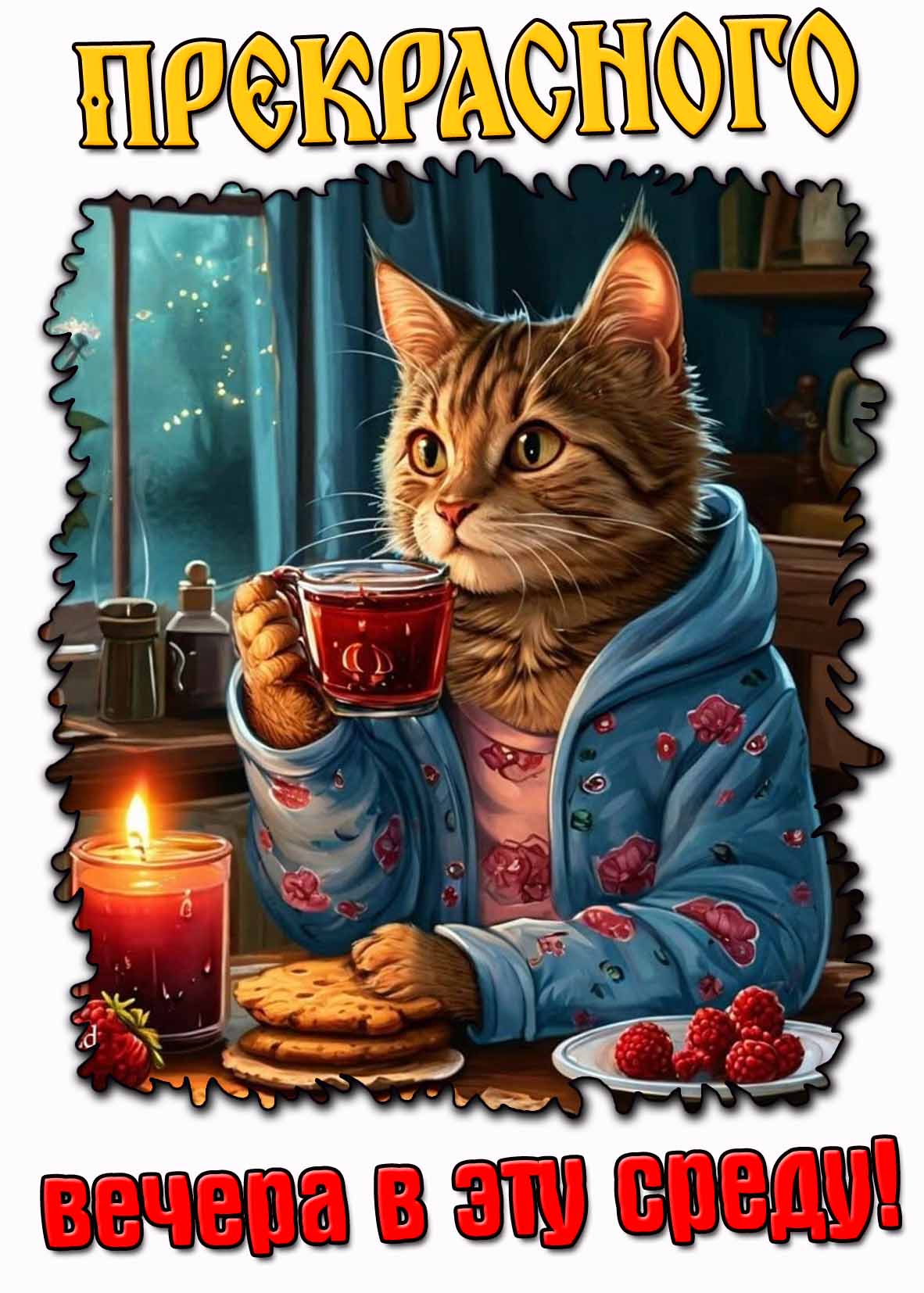 Открытка прекрасного вечера в эту среду