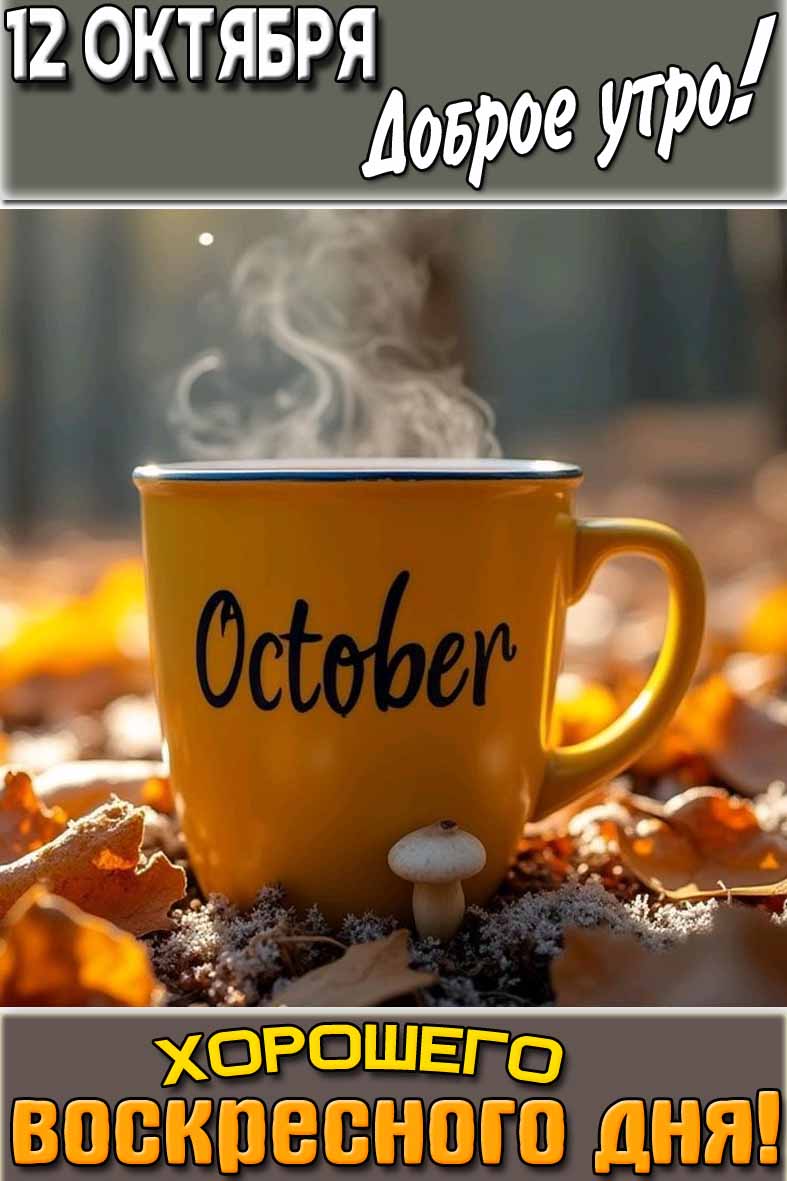 Картинка "12 октября доброе утро! Хорошего воскресного дня!"