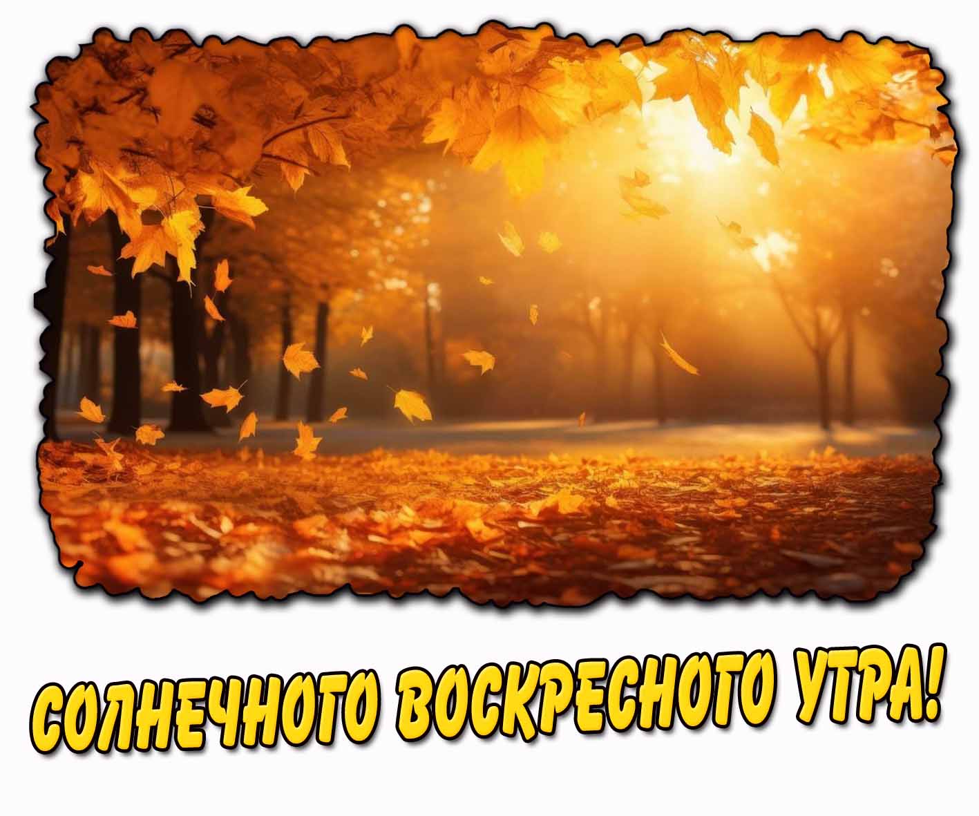 Осенняя картинка солнечного воскресного утра