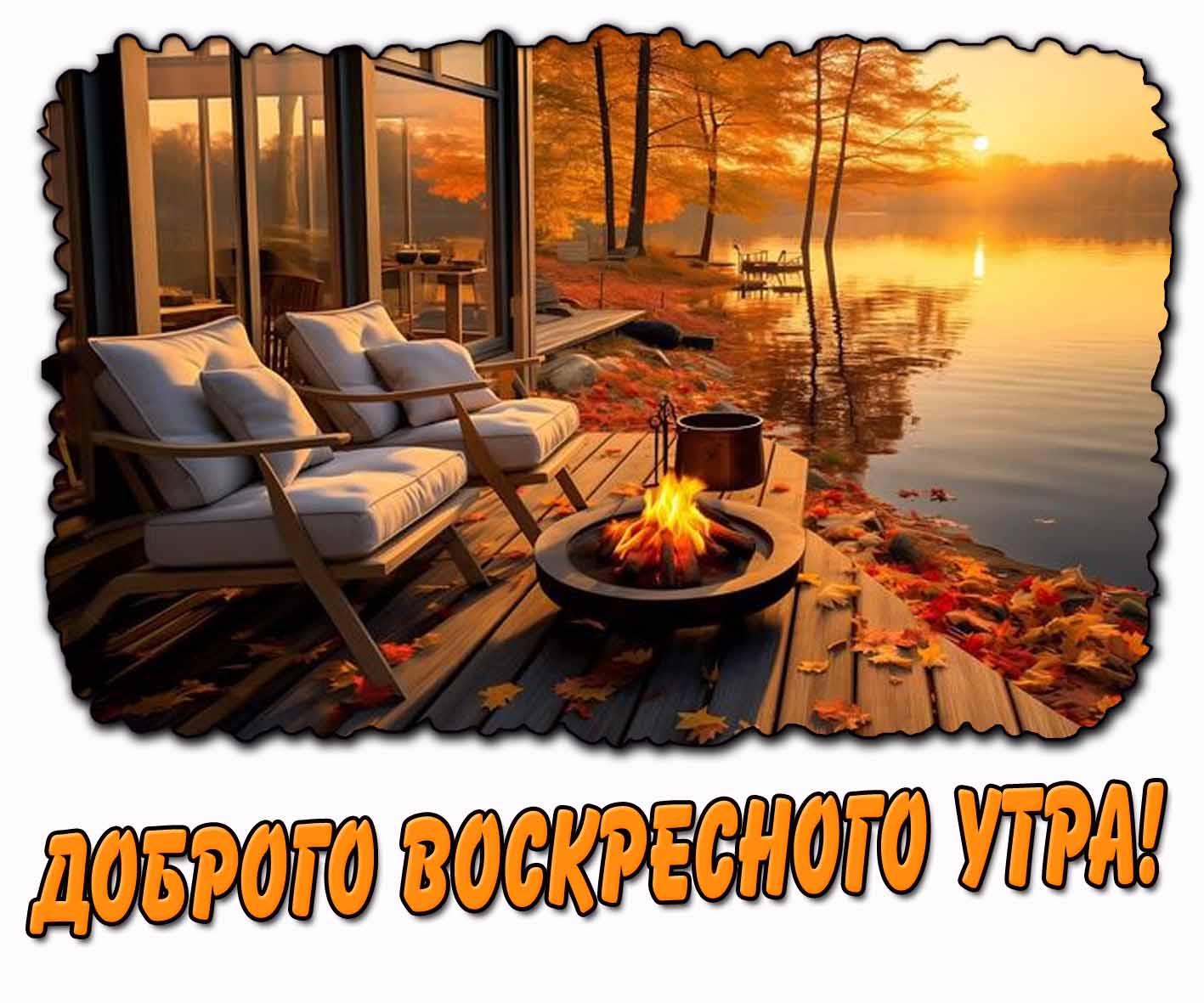 Доброго воскресного утра! - картинка с осенним пейзажем