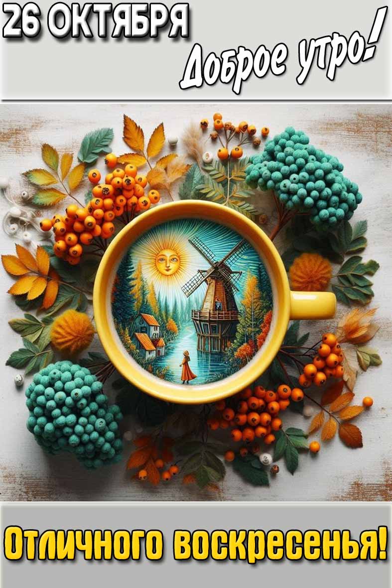 Картинка "26 октября доброе утро! Чудесного воскресенья!"