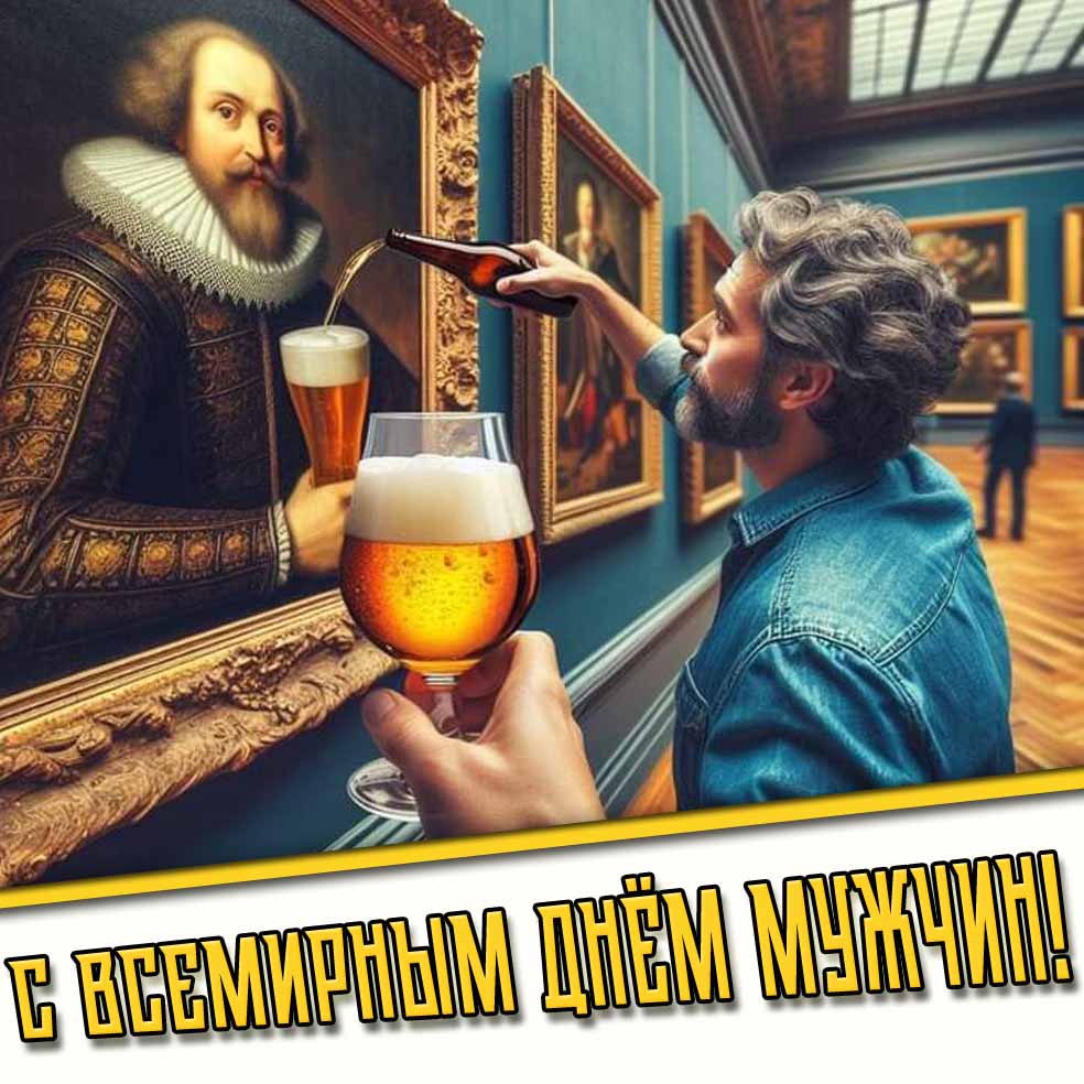 Прикольная картинка с Всемирным днём мужчин