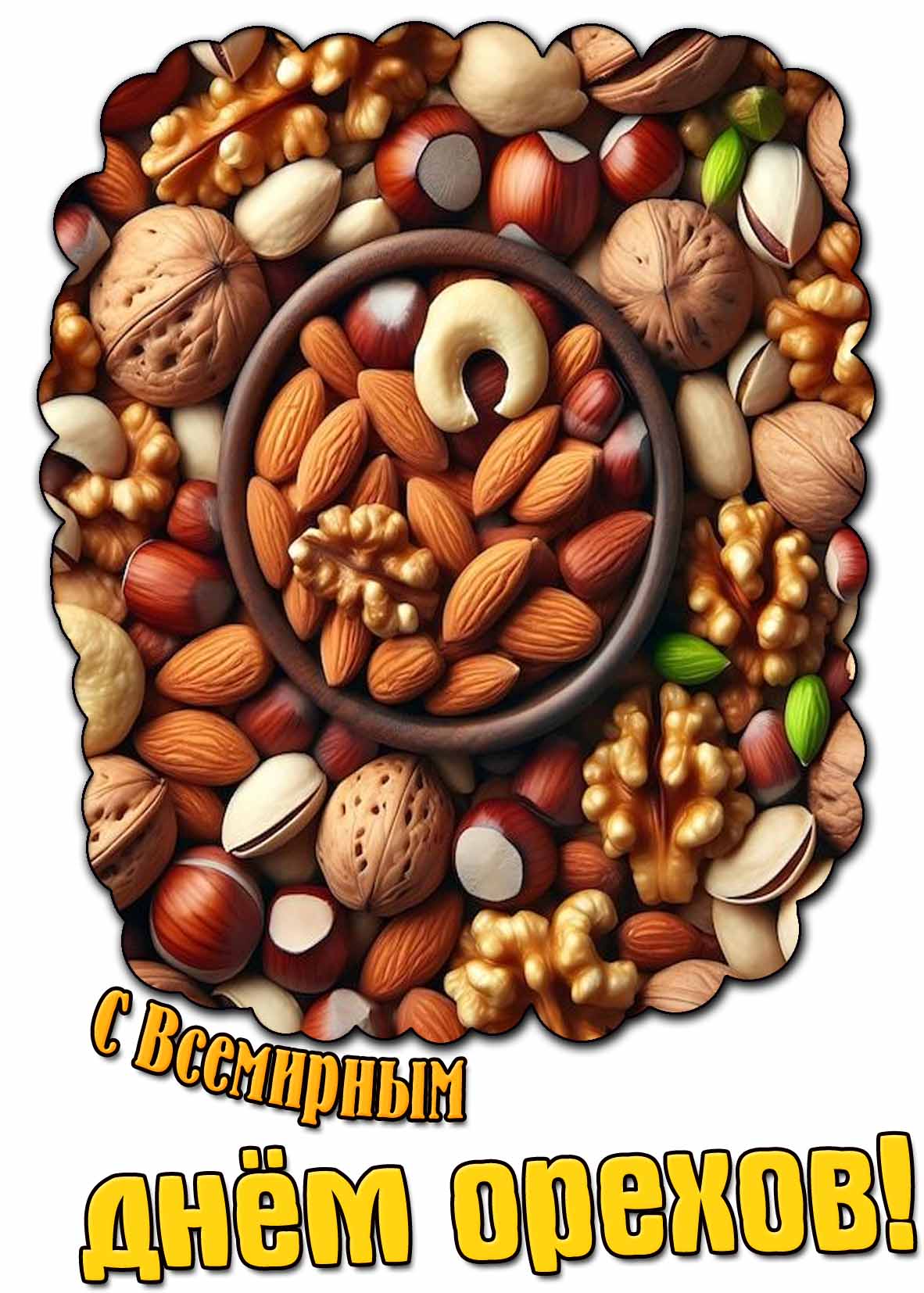 Картинка с Всемирным днём орехов