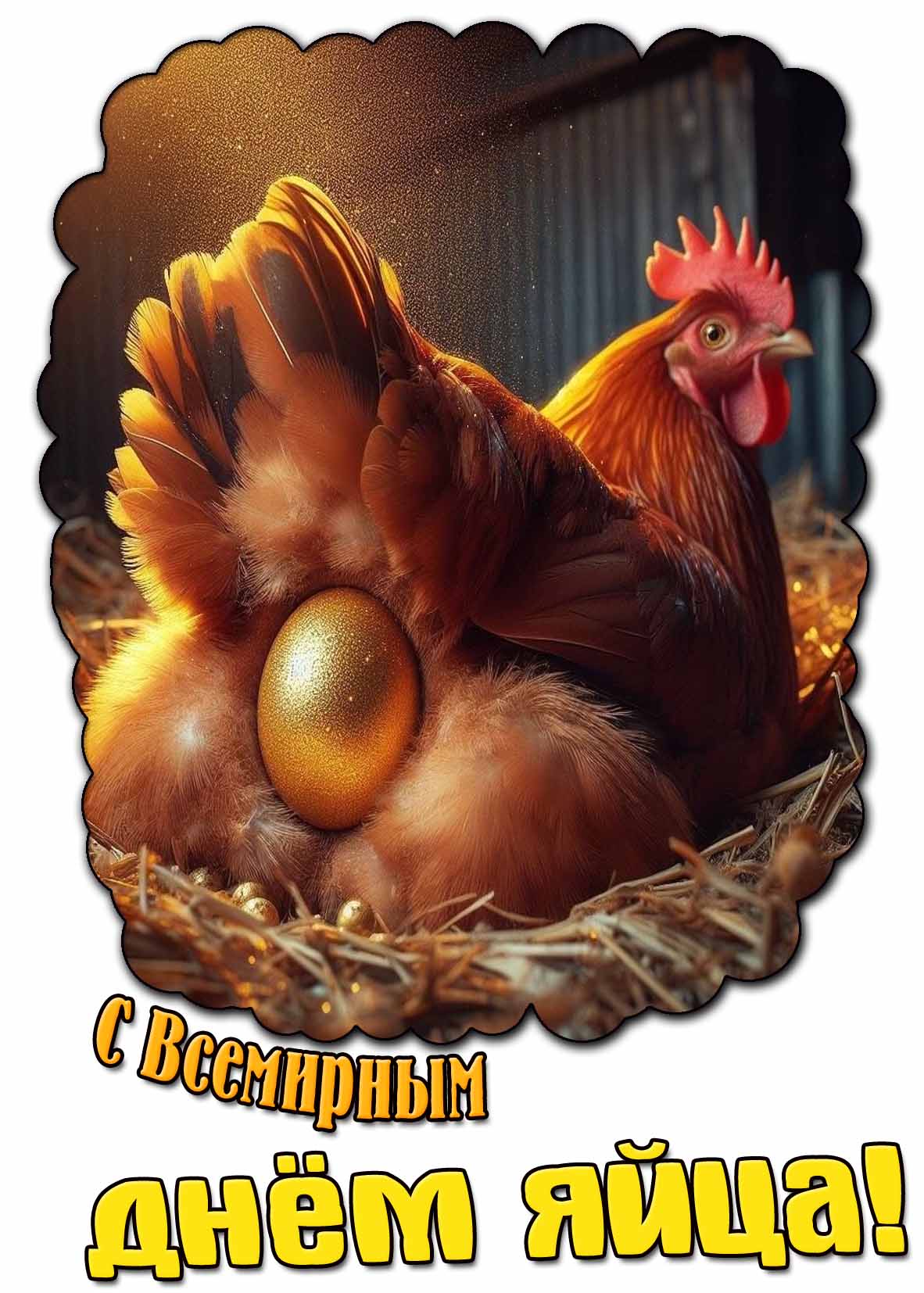 Смешная открытка с Всемирным днём яйца