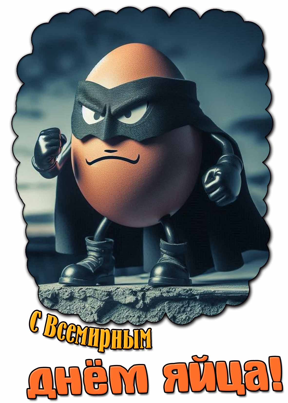 Смешная открытка с Всемирным днём яйца