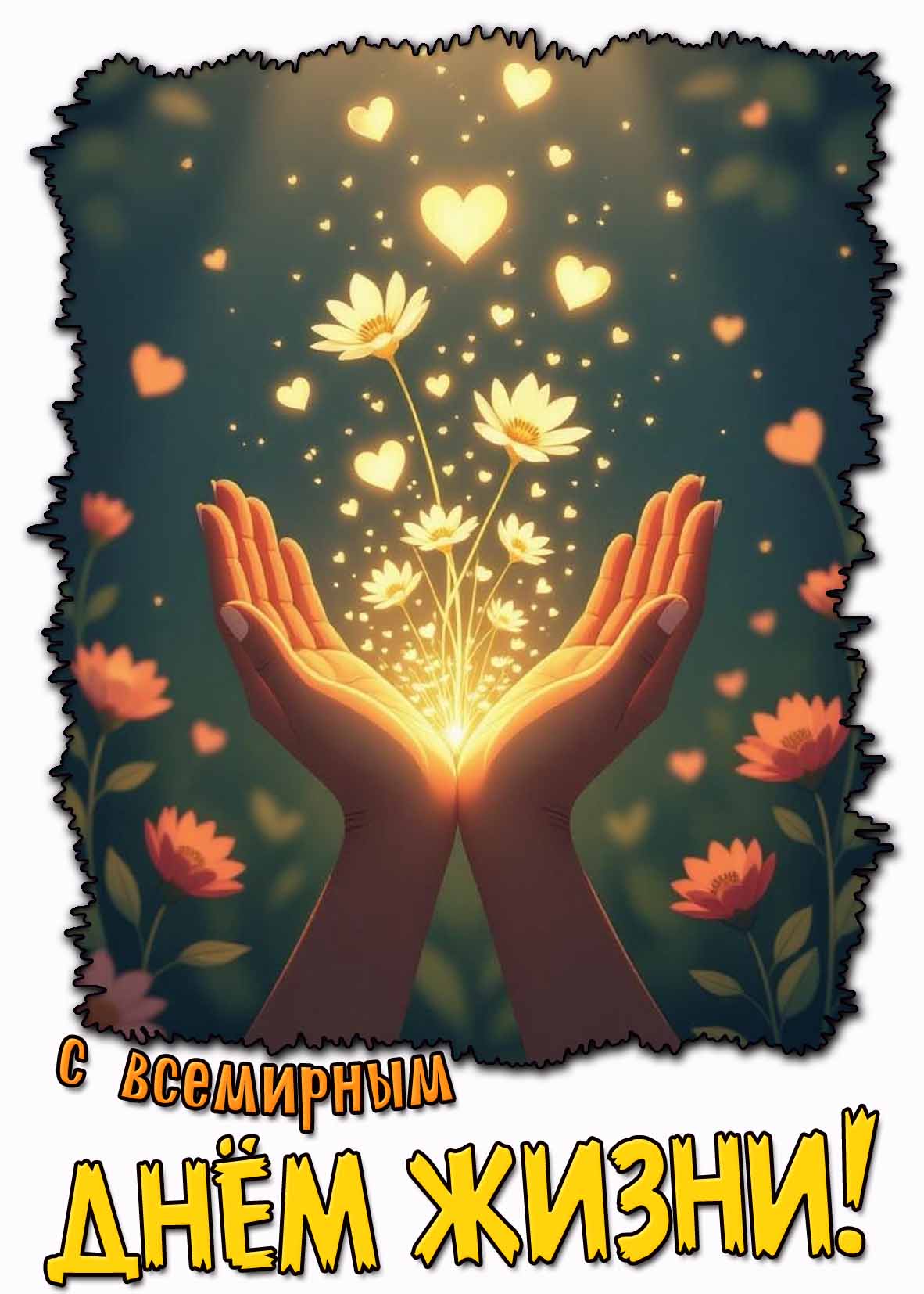 Открытка с Всемирным днём жизни