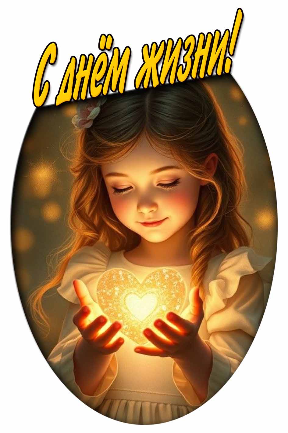 С днём жизни! - картинка с девочкой