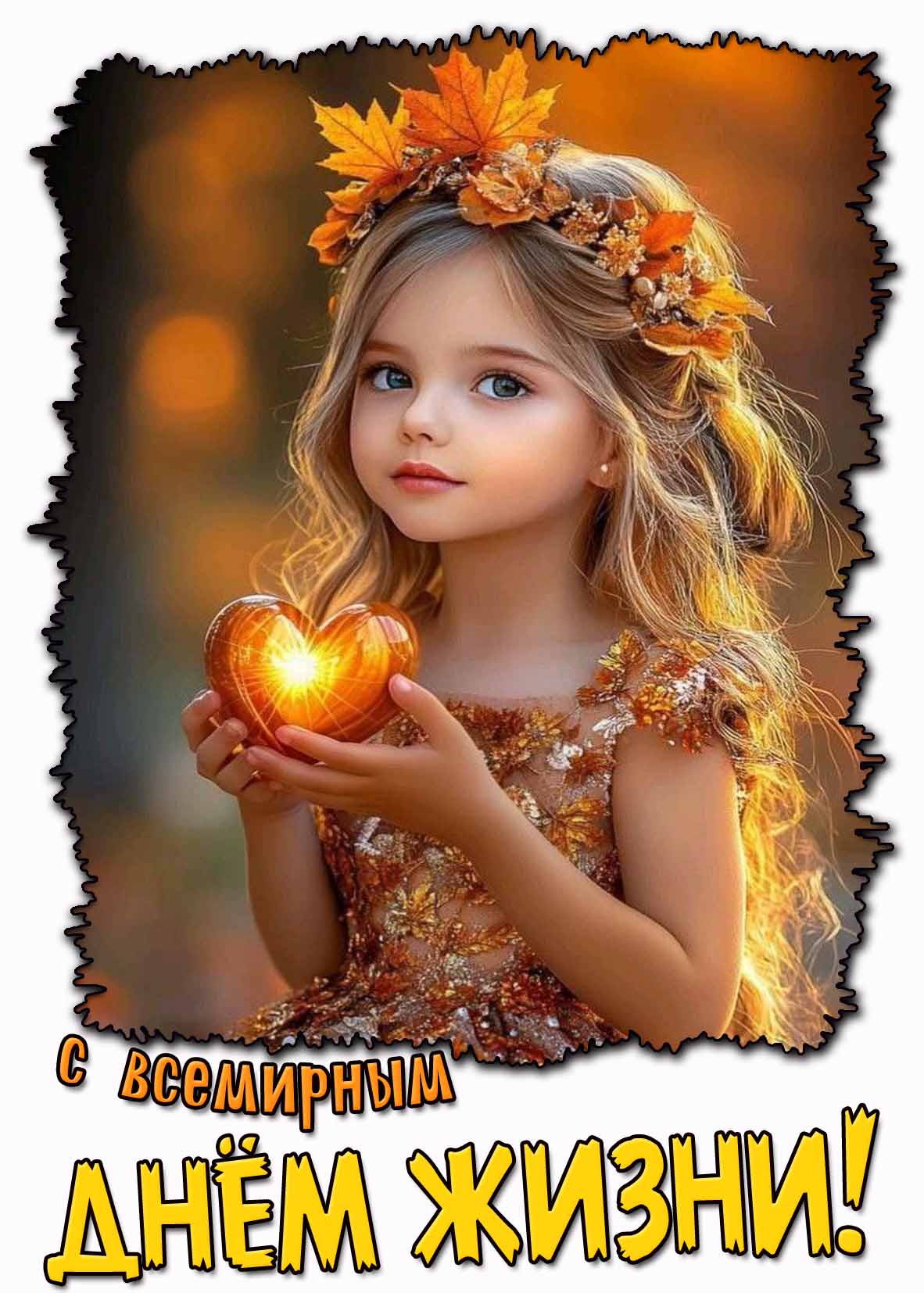 Осенняя открытка с Всемирным днём жизни