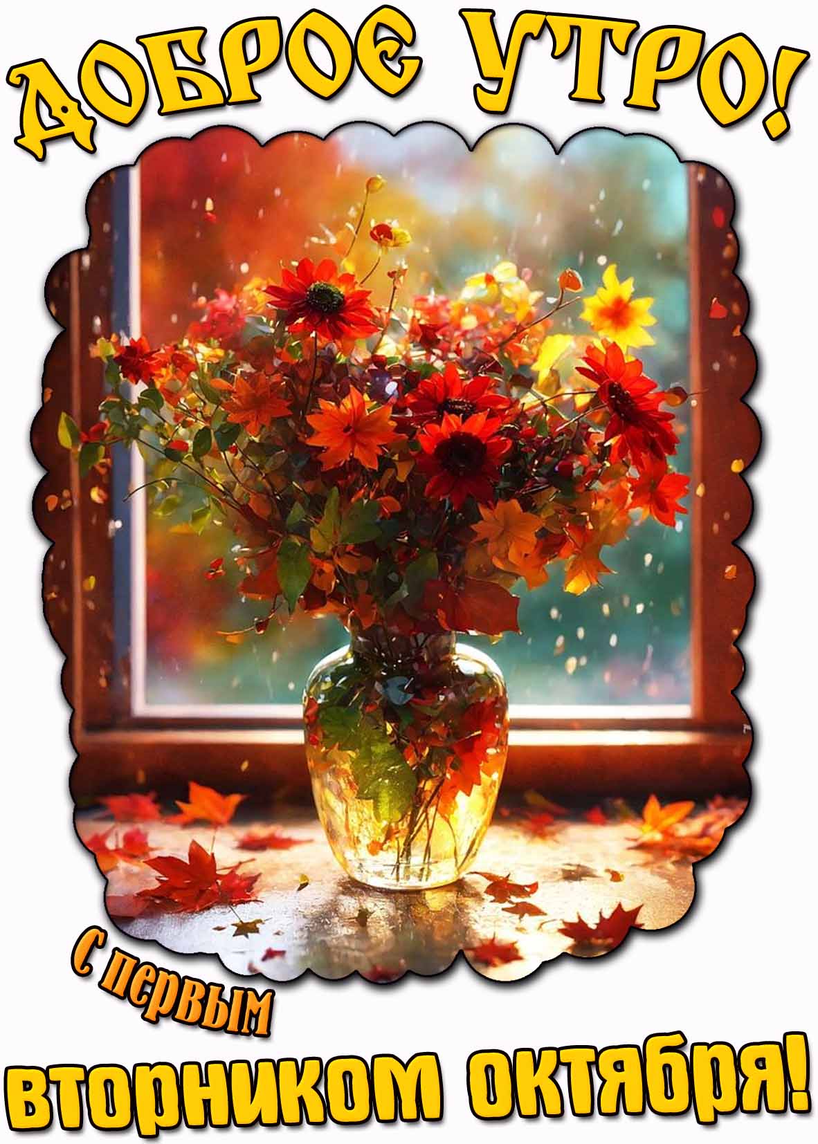 Картинка "Доброе утро! С первым вторником октября!"