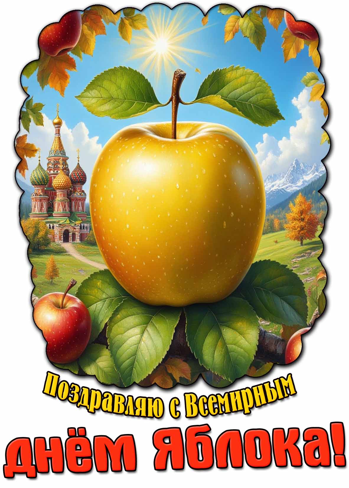 Картинка поздравляю с Всемирным днём яблока