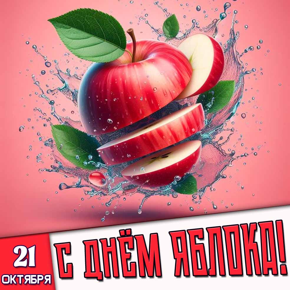 Картинка 21 октября с днём яблока