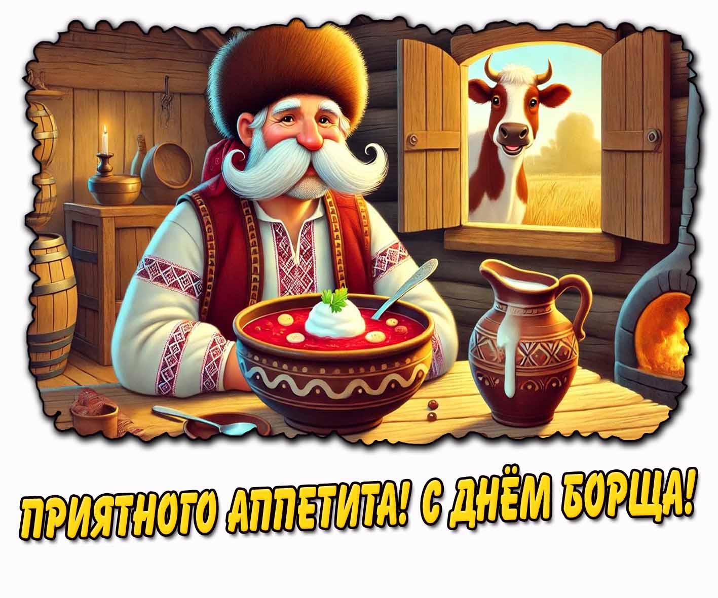 Картинка "Приятного аппетита! С днём борща!"