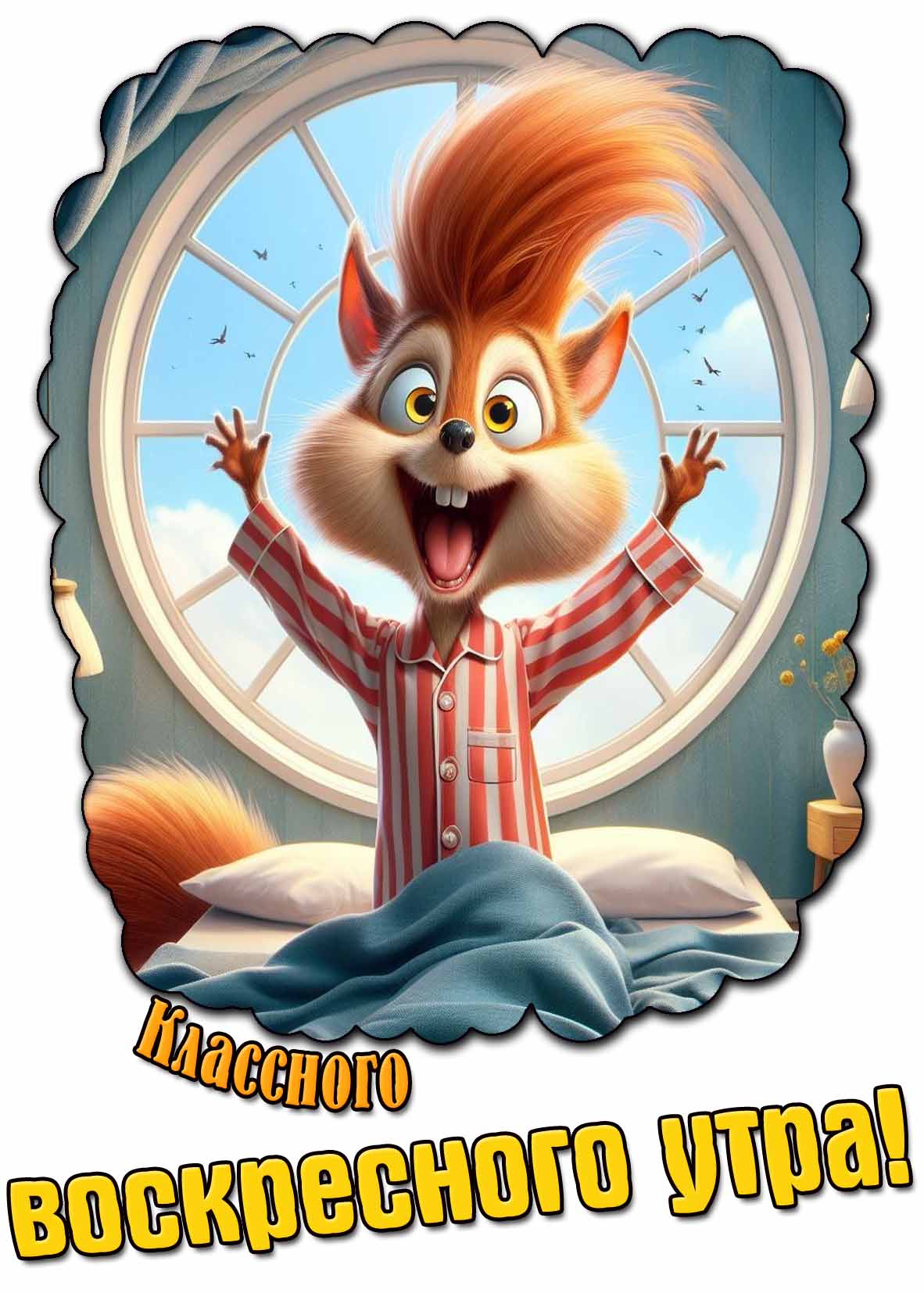 Открытка классного воскресного утра