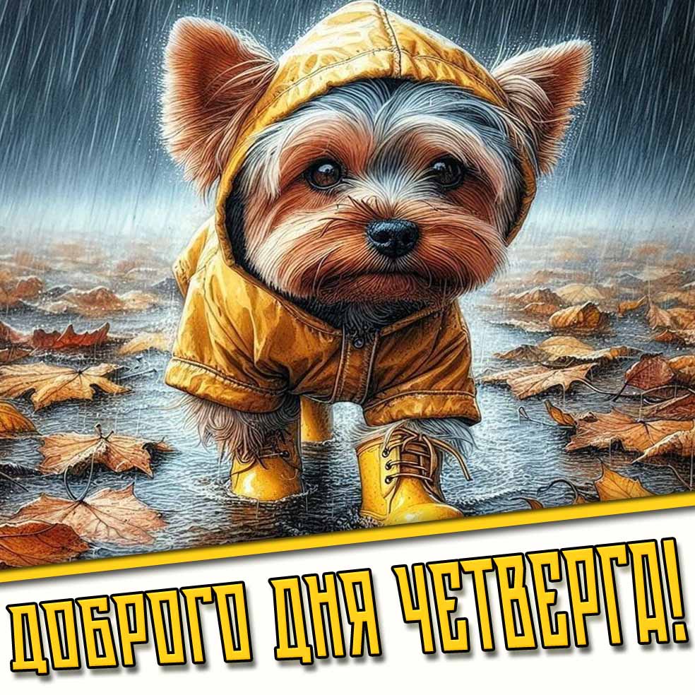 Доброго дня четверга! - дождливая осенняя картинка