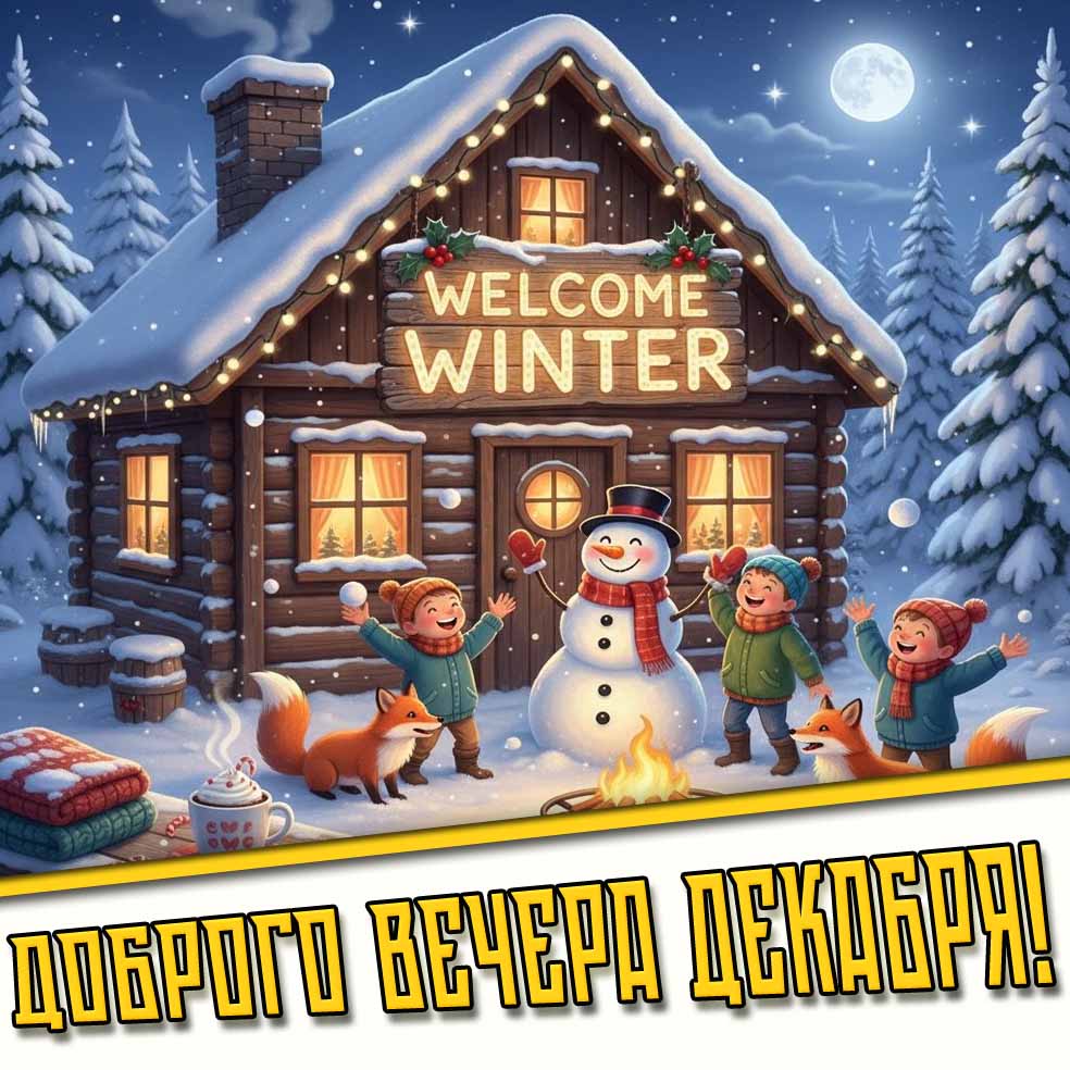 Доброго вечера декабря! - прикольная картинка