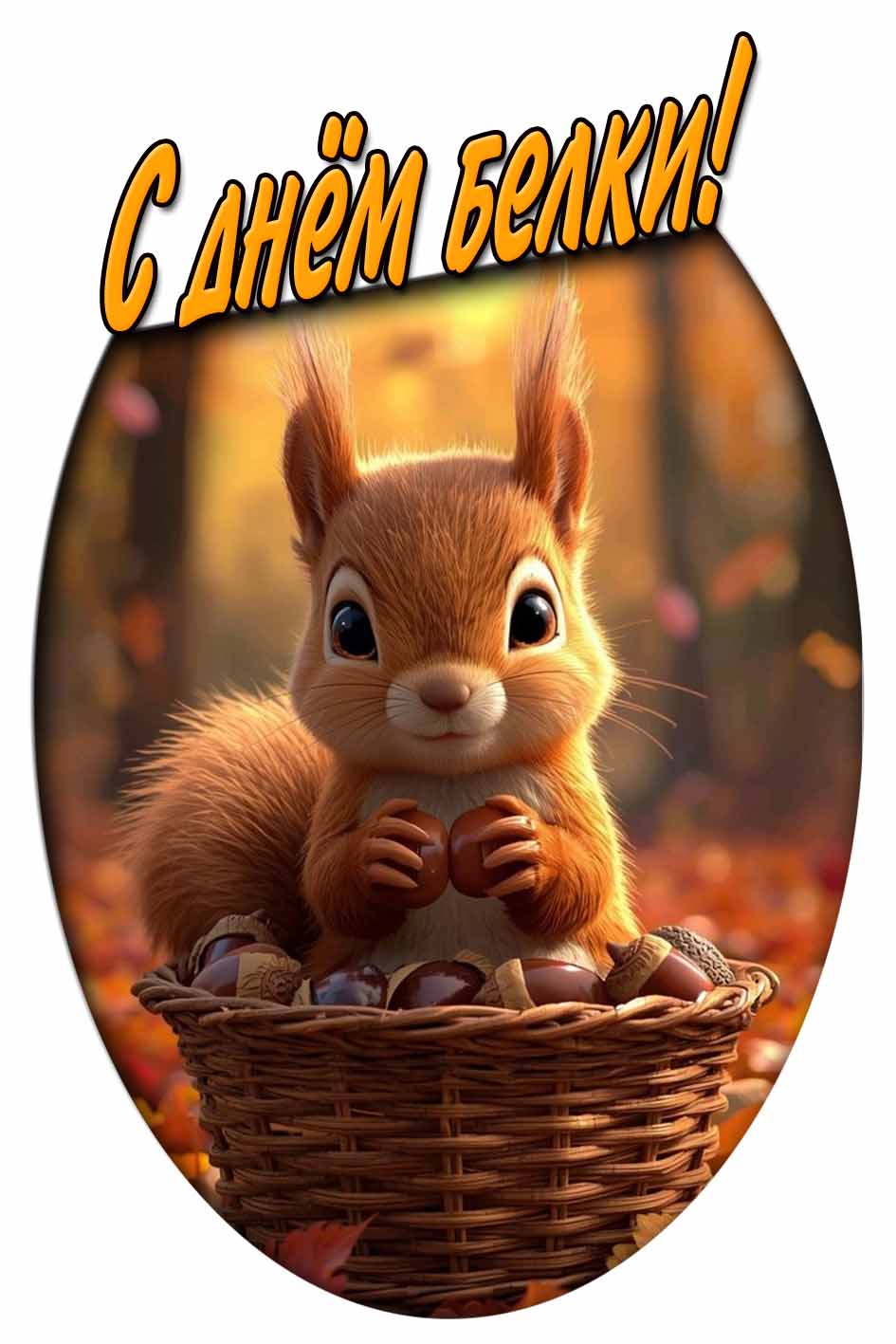 С днём белки! - открытка