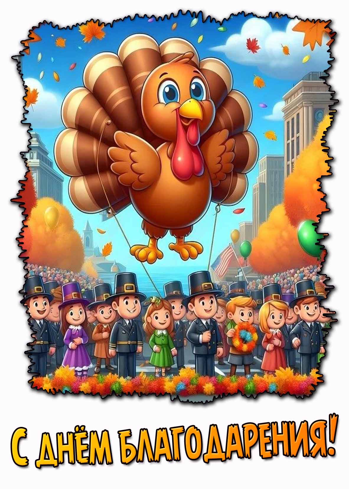 Красивая открытка с днём благодарения