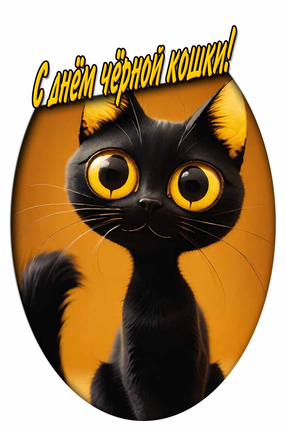 С днём чёрной кошки! - картинка