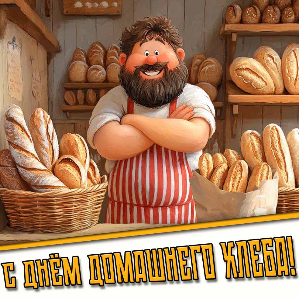 Открытка с днём домашнего хлеба