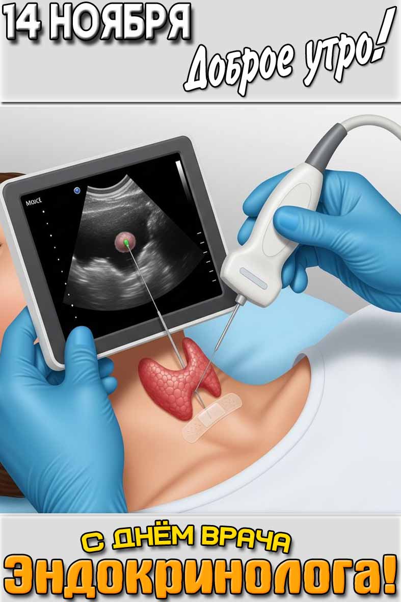 Картинка "14 ноября доброе утро! С днём врача эндокринолога!"