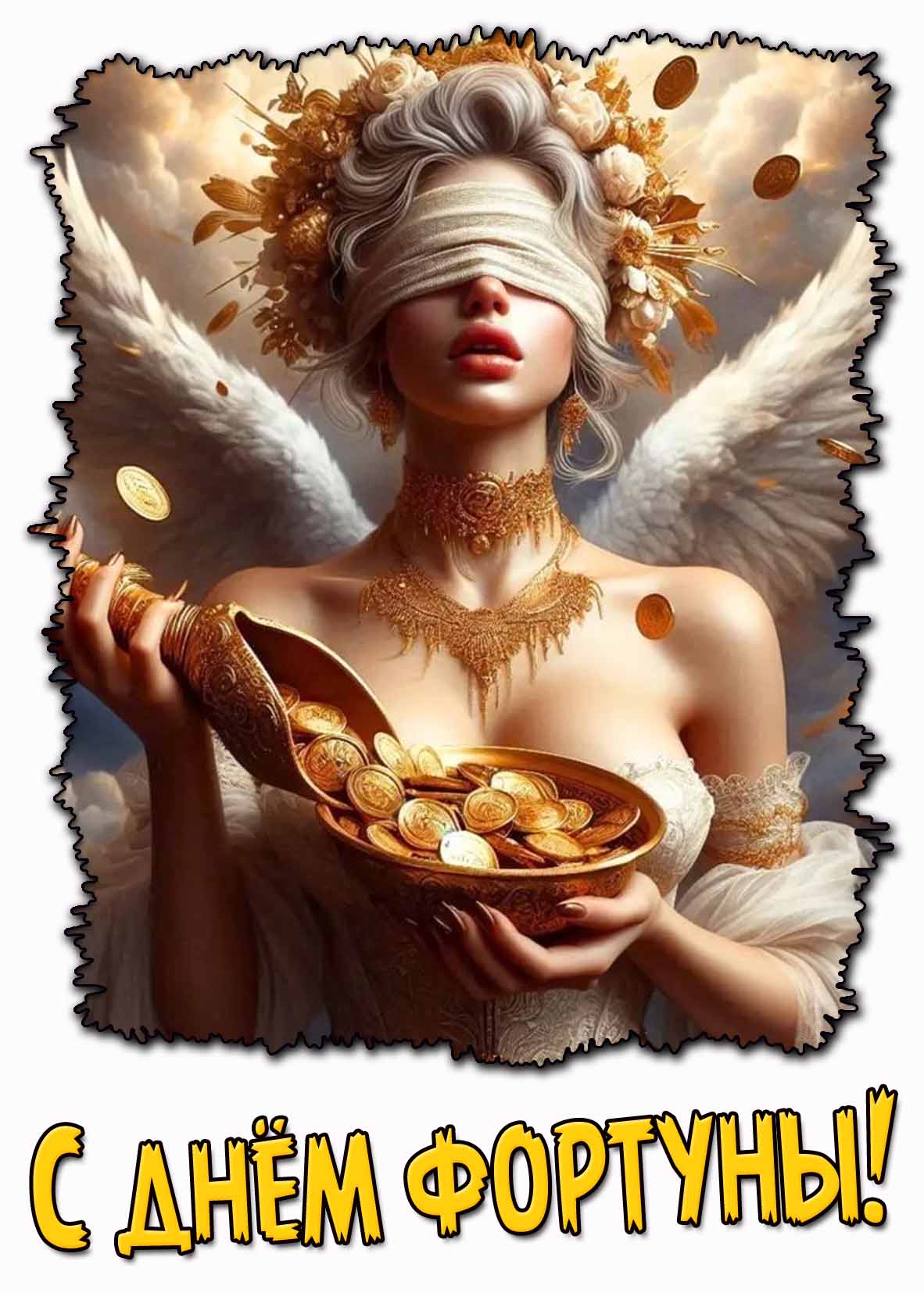 С днём фортуны! - красивая открытка