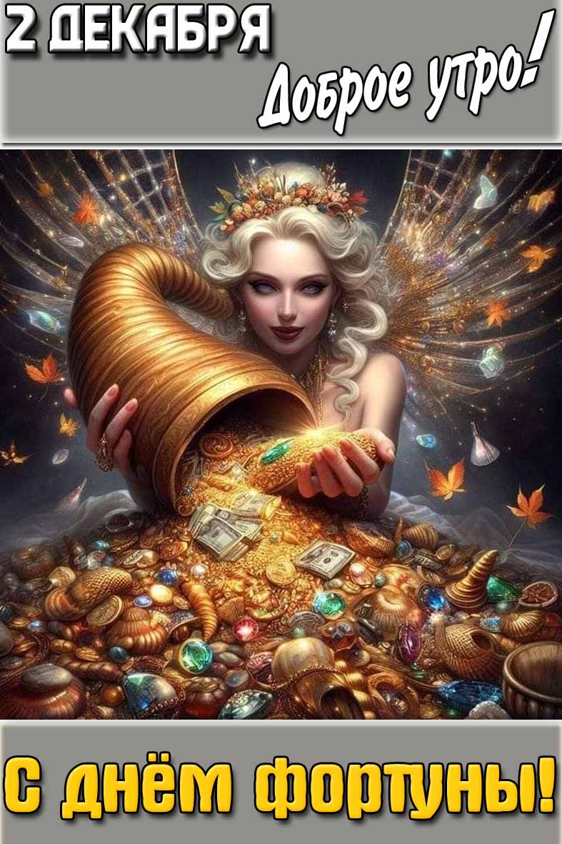 Картинка "2 декабря доброе утро! С днём фортуны!"