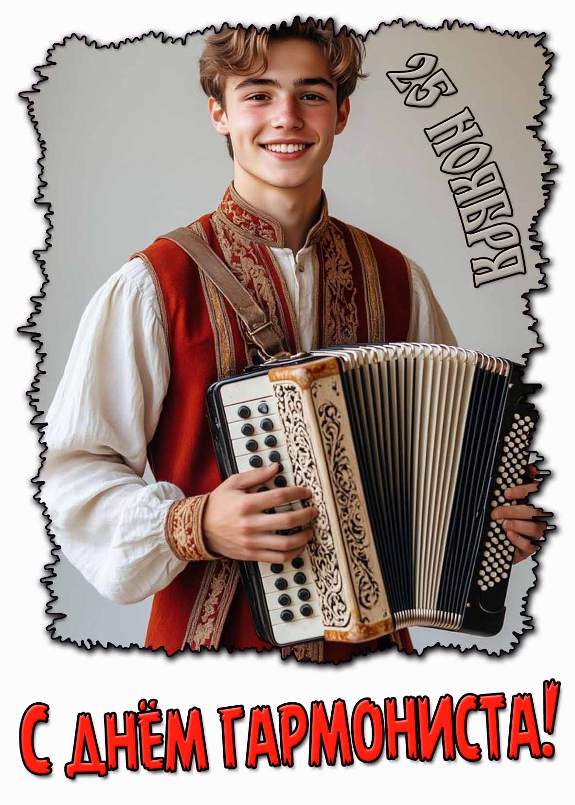 Картинка с днём гармониста - 25 ноября