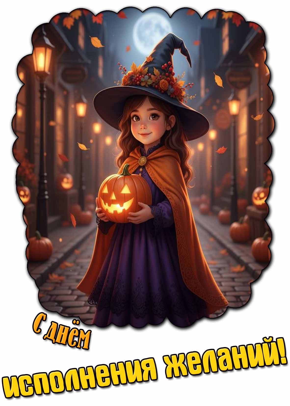 С днём исполнения желаний! - осенняя картинка