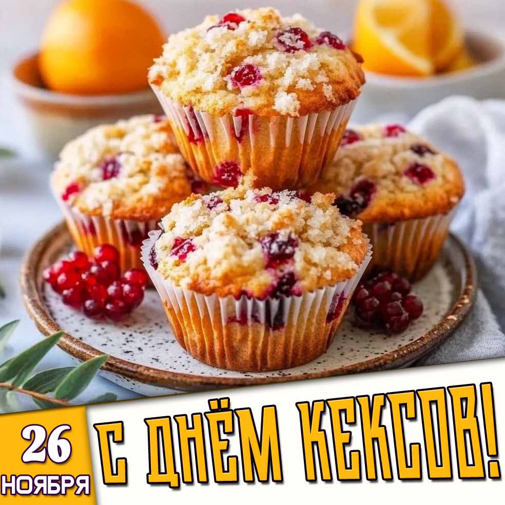 Картинка 26 ноября - с днём кексов