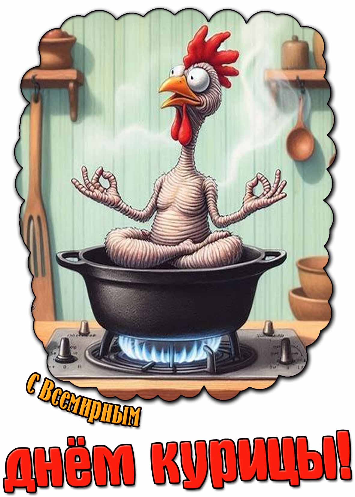 Смешная картинка с Всемирным днём курицы