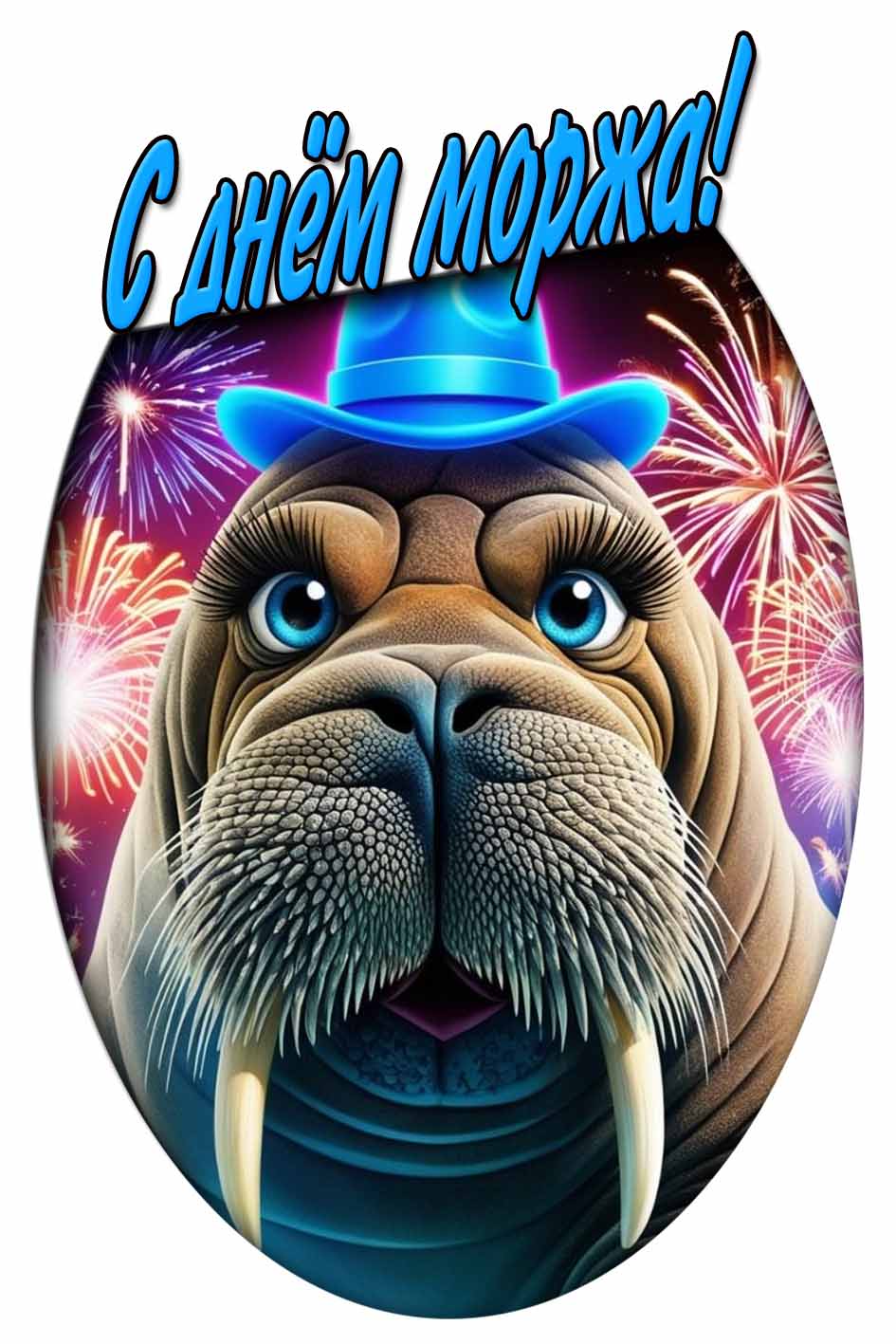 С днём моржа! - праздничная картинка