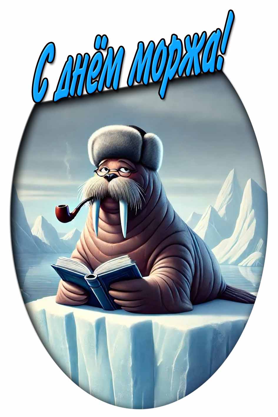 С днём моржа! - прикольная открытка