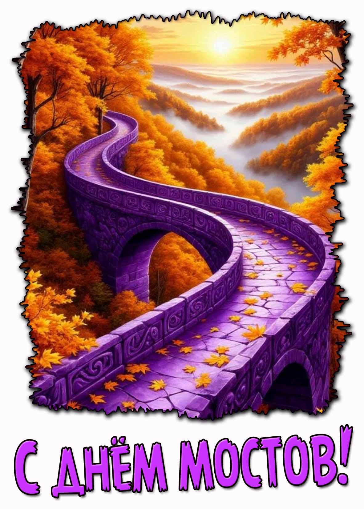 Креативная картинка с днём мостов