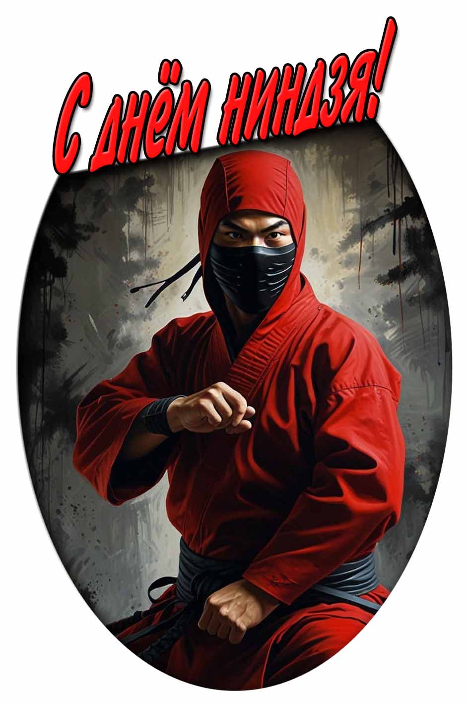 С днём ниндзя! - открытка