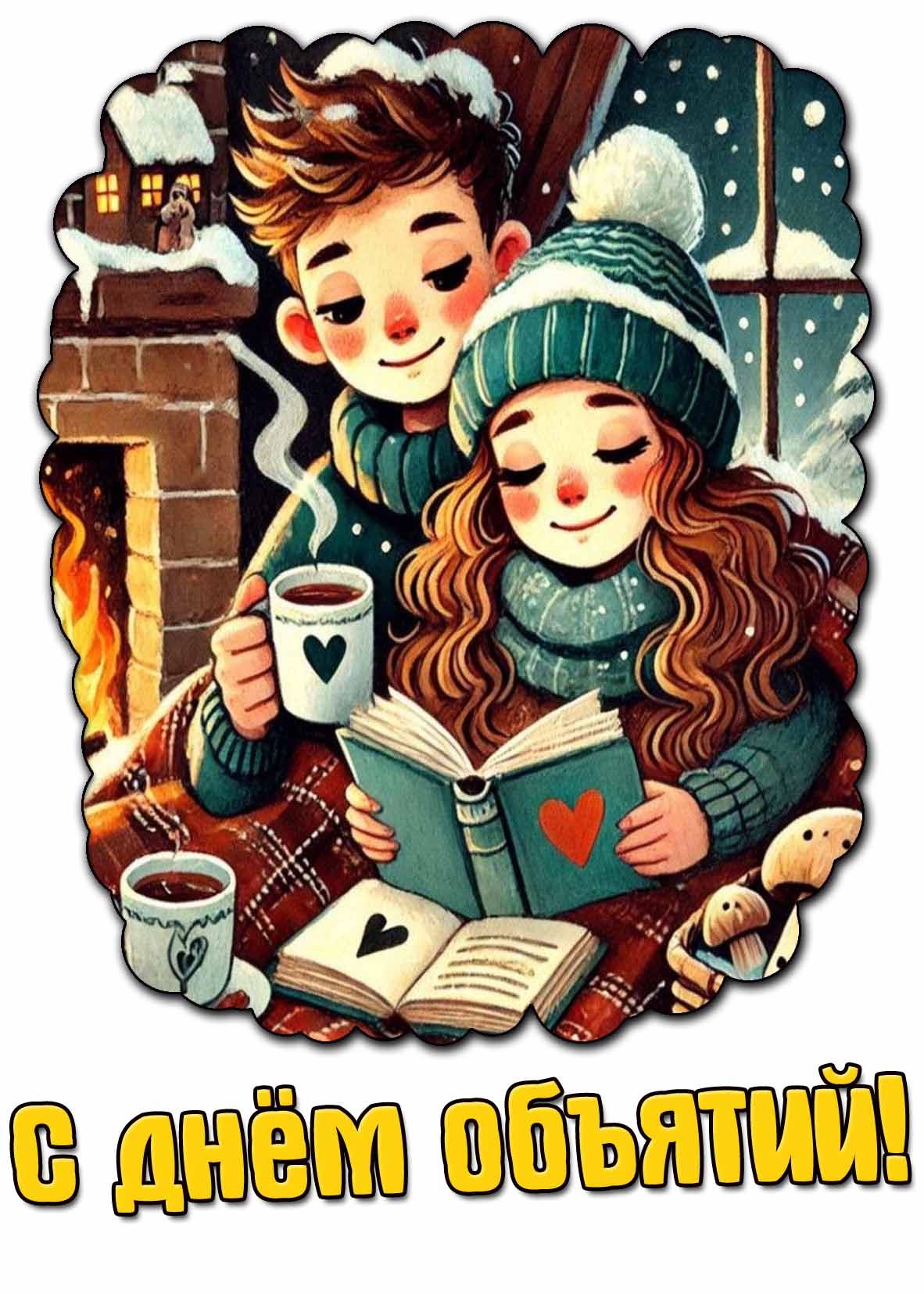 Романтическая картинка с днём объятий