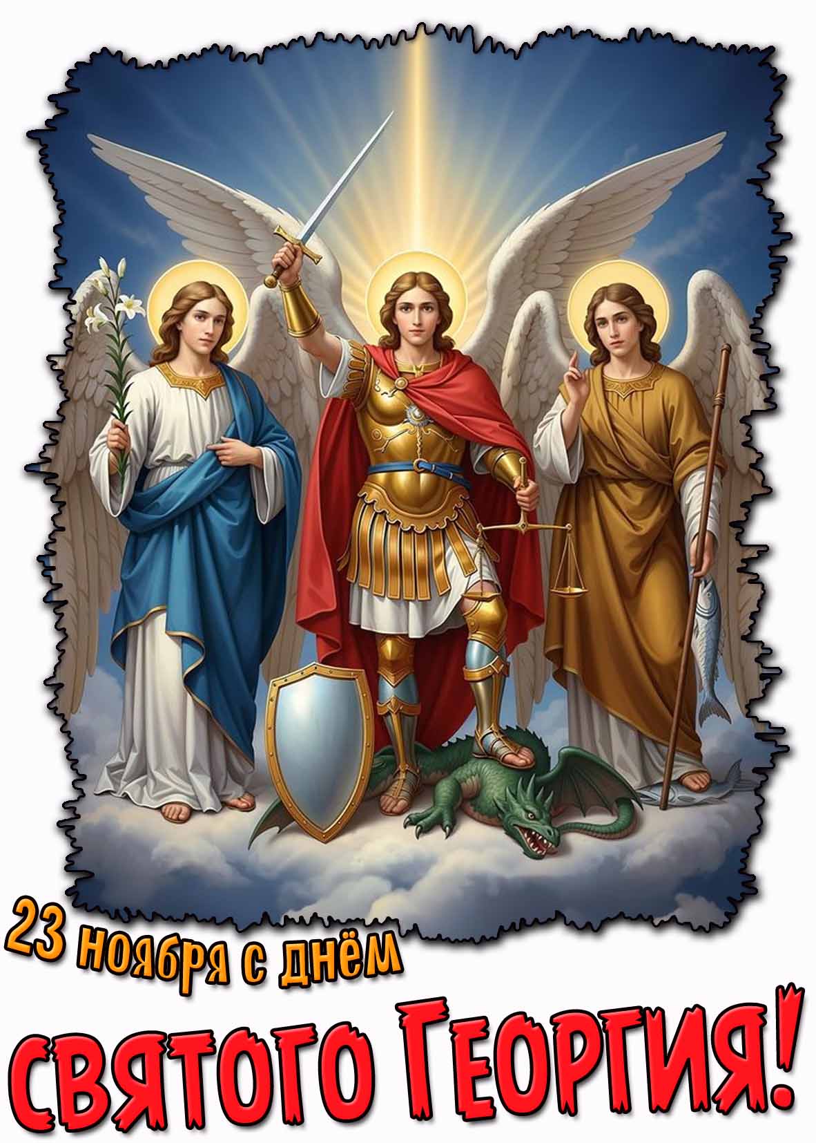 Красивая картинка 23 ноября с днём святого Георгия
