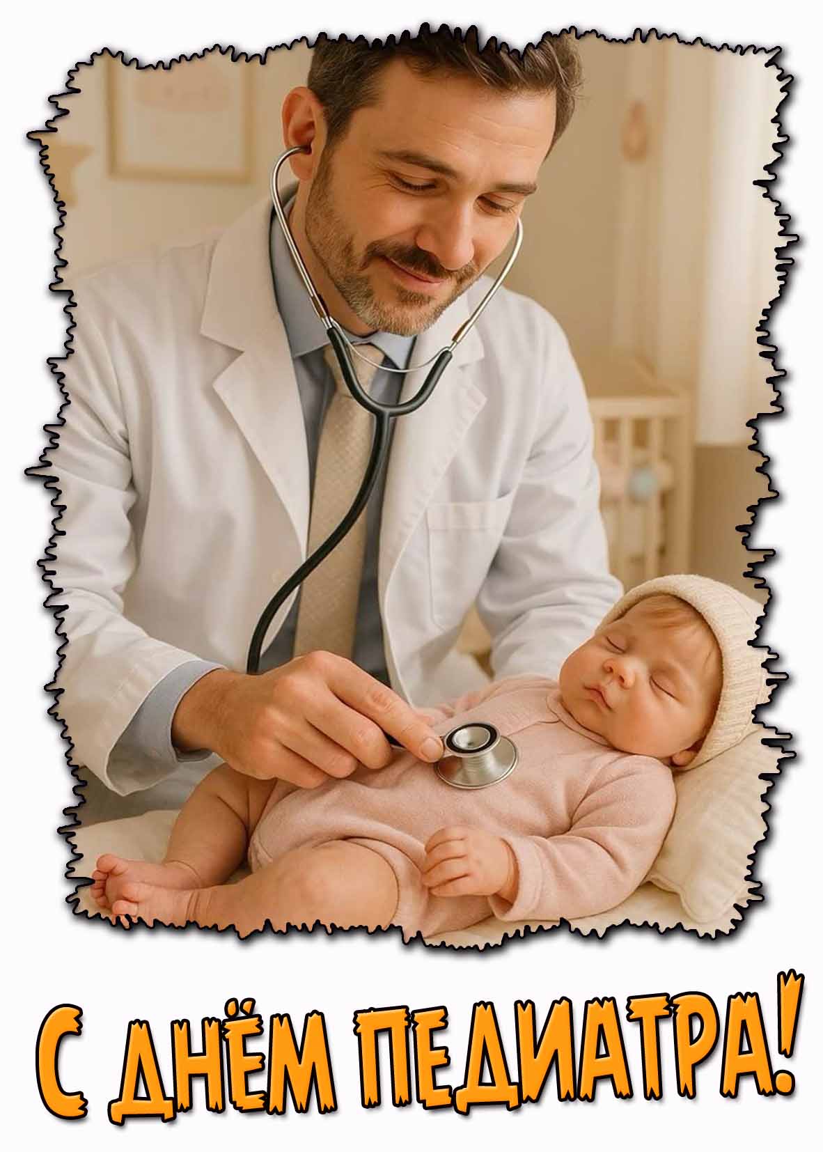 Открытка с днём педиатра