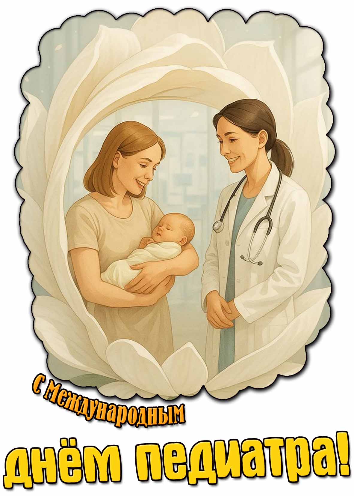 Открытка с Международным днём педиатра