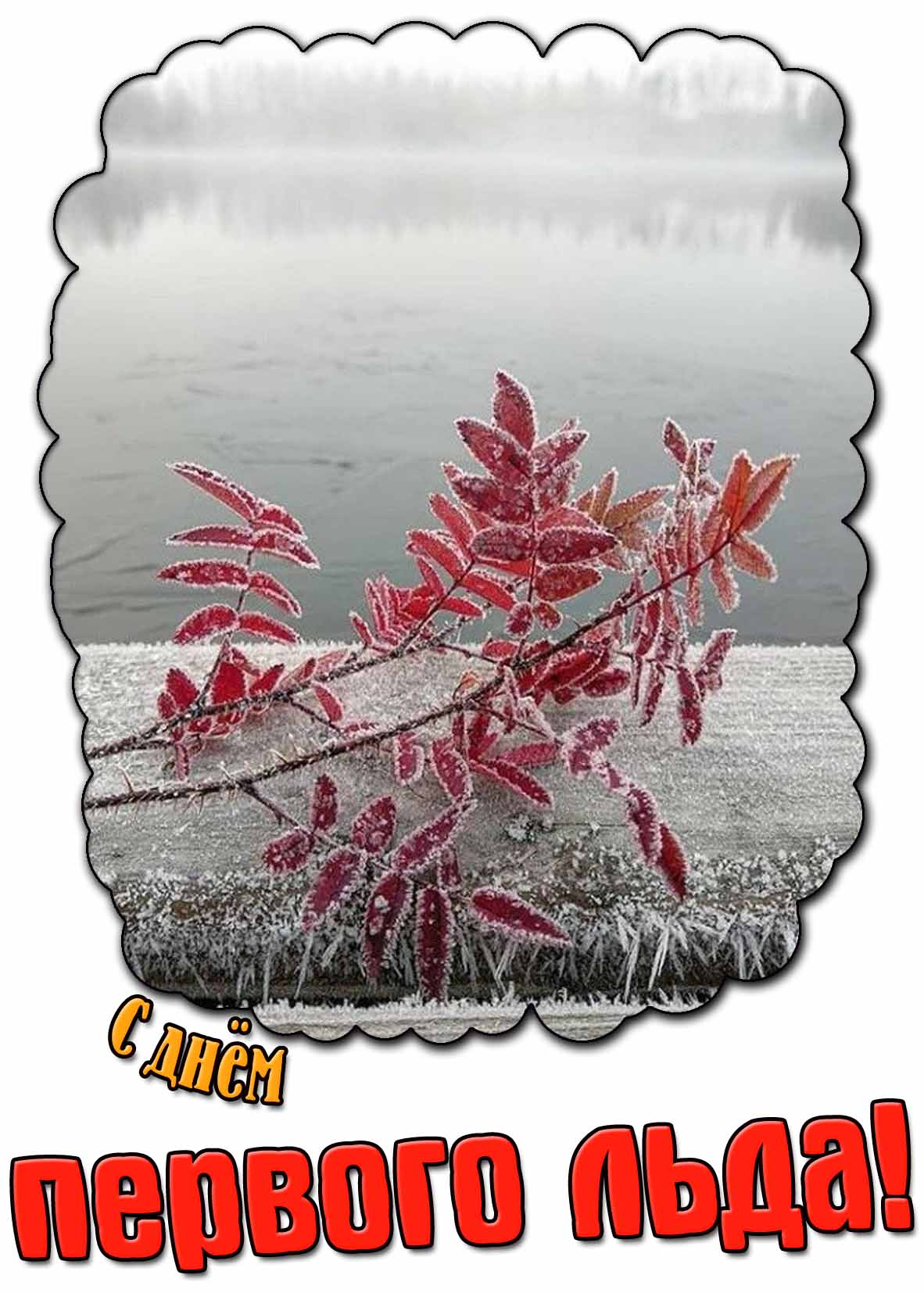 С днём первого льда! - открытка