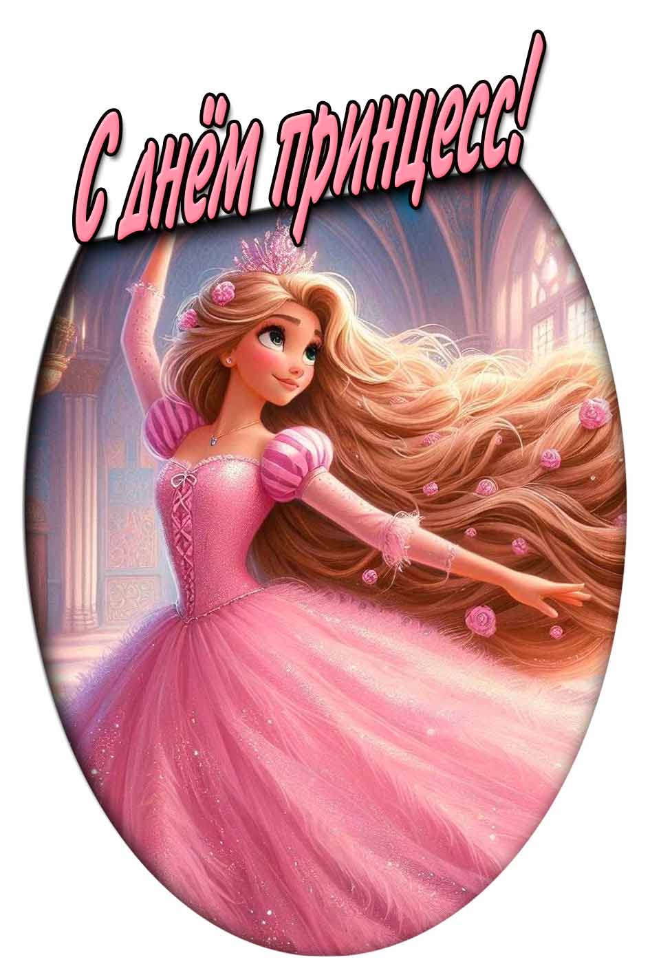 С днём принцесс! - мультяшная картинка