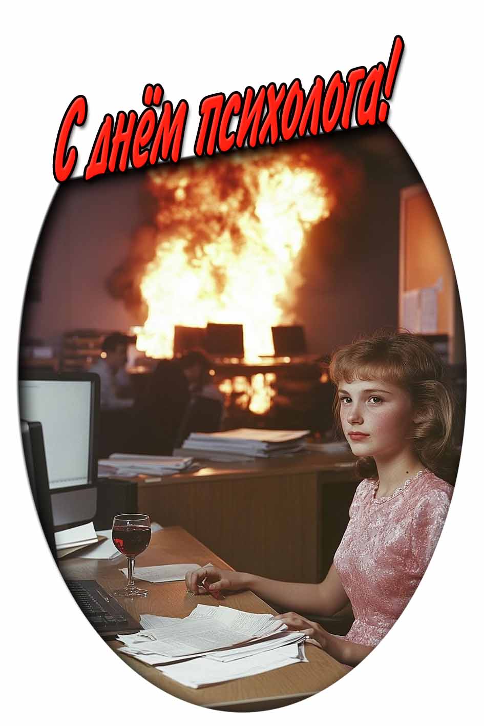 Смешная открытка с днём психолога