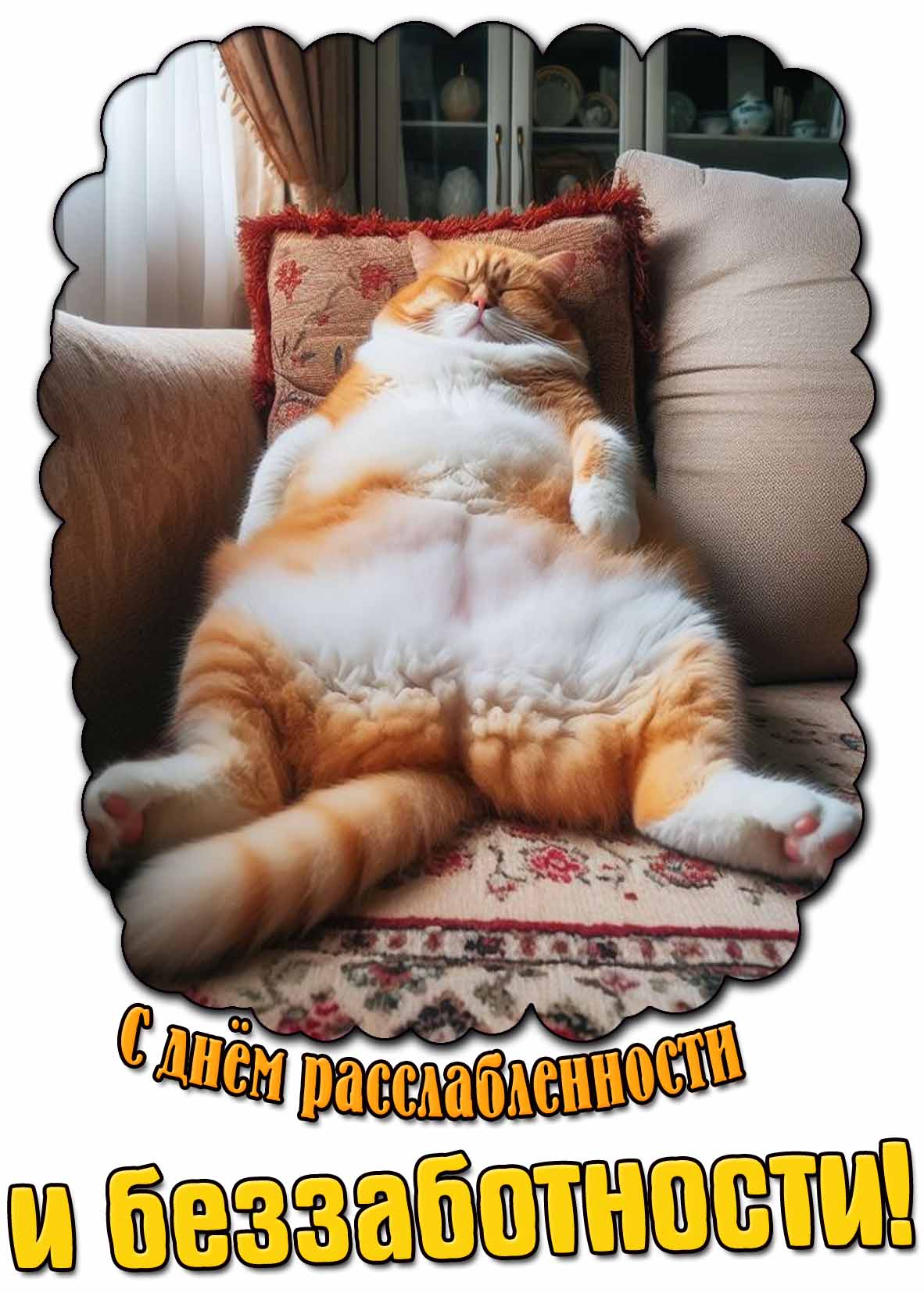 Прикольная картинка с днём расслабленности и беззаботности