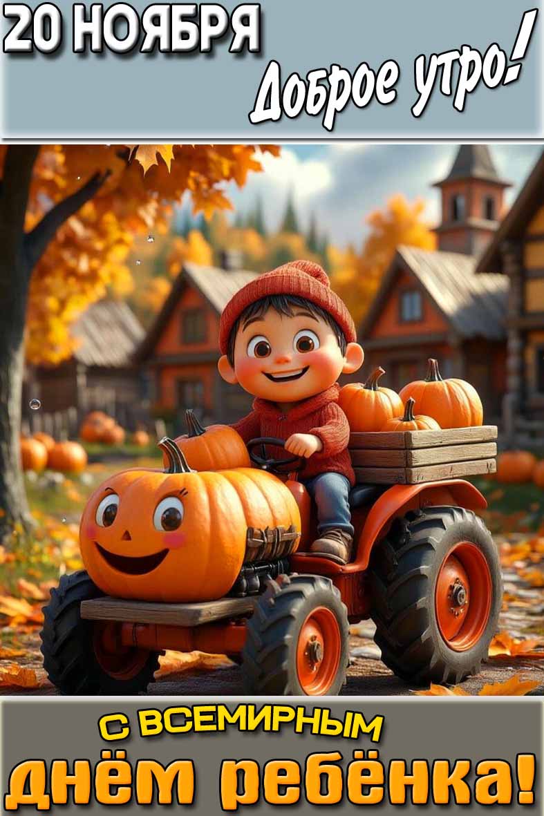 Картинка "20 ноября доброе утро! С Всемирным днём ребёнка!"